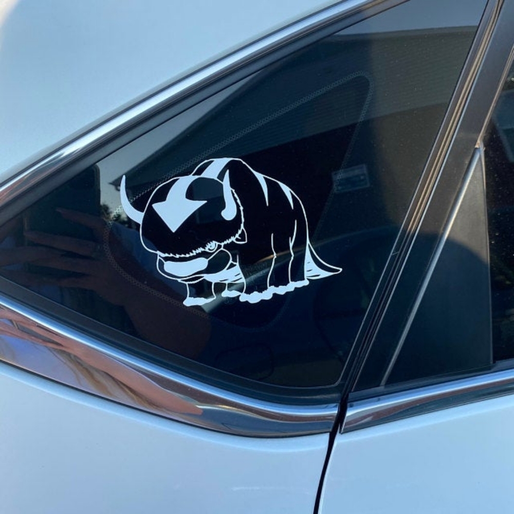 Appa avatar the last airbender decal sticker white